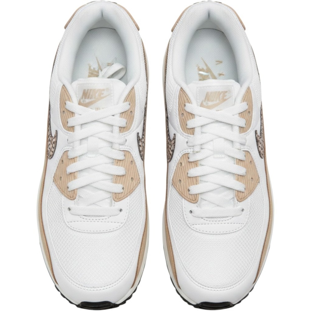 Nike Air Max 90 White Tan Animal Print Women's Sneakers Size 10.5